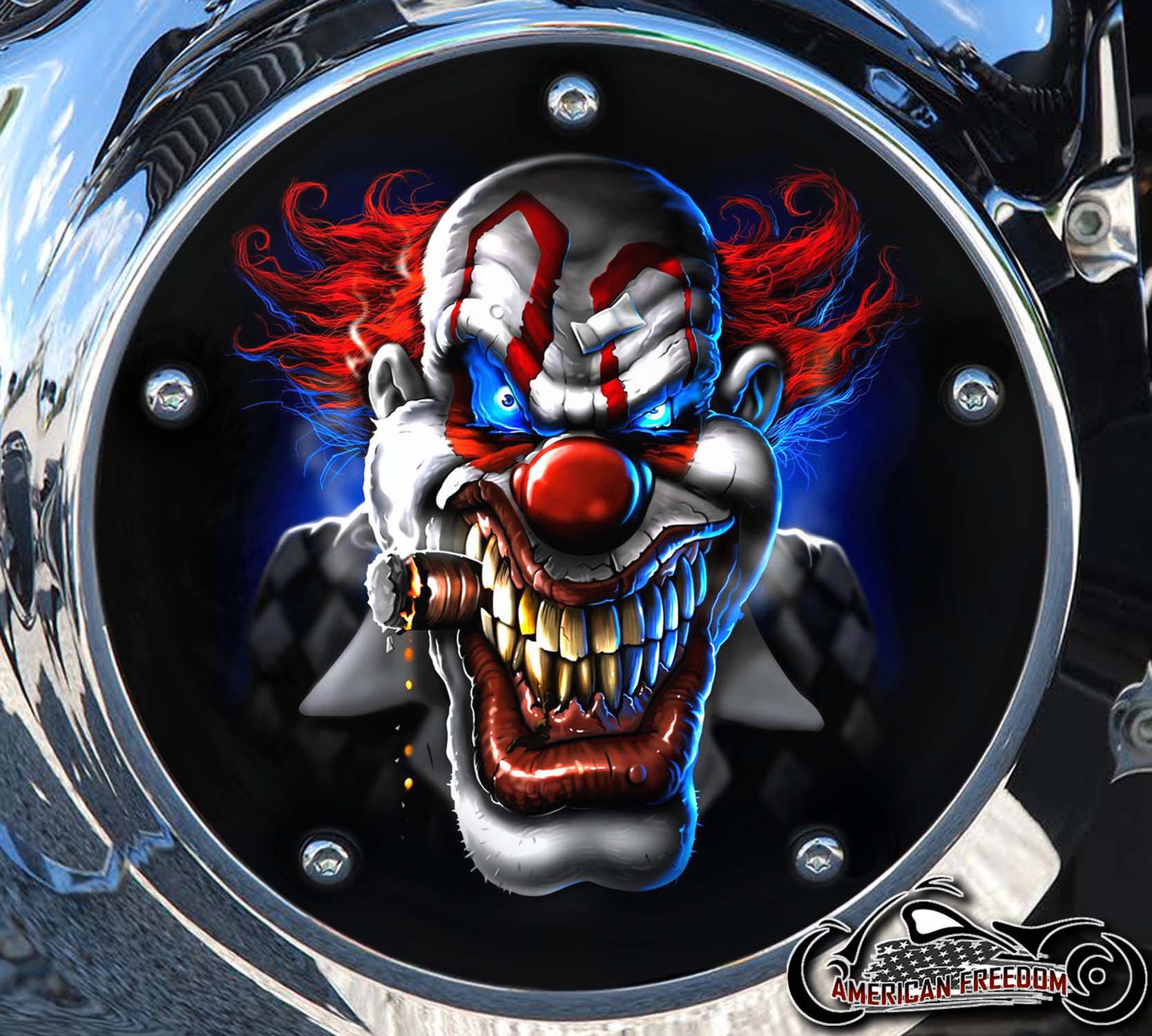 Custom Derby Cover - Evil Cigar Clown
